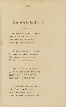Der König in Thule.