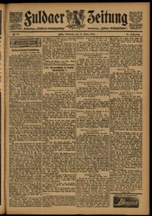 Zweite Ausgabe vom Mittwoch, den 16. März 1904.