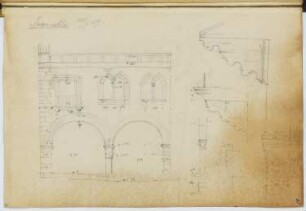 Castello di Serravalle: Ansicht, Details (aus: Skizzen- und Fotoalbum 5)