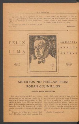 Muertos no hablan pero roban cojinillos : Cosas de "Alma Argentina"