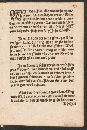 WJr dancken Gott von hertzen/ || seiner Vetterlichen trew/
