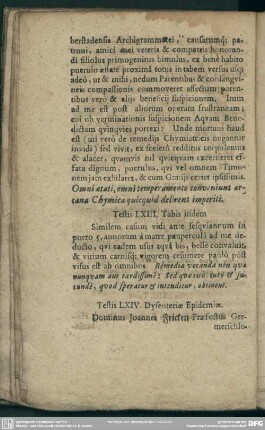Testis LXIII [LXIV]. Tabis itidem