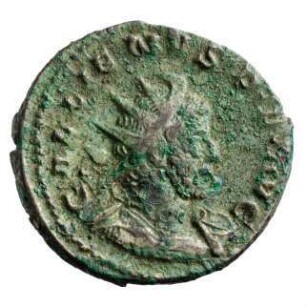 Münze, Antoninian, 258 - 259 n. Chr.