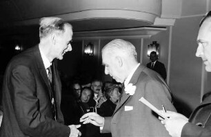 12. Tagung 1962 Physik; Eröffnung 25.6.1962: Paul Dirac, Nils Bohr