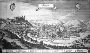 Aychstätt (Eichstätt), Stadtansicht; Merian, Matthäus