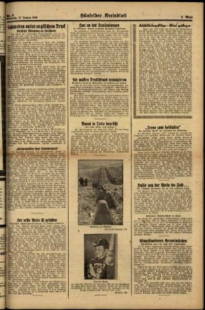 Zweite Ausgabe vom Mittwoch, den 17. Januar 1940.