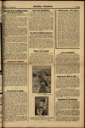 Zweite Ausgabe vom Mittwoch, den 17. Januar 1940.