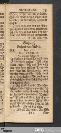 Anhang Besonderer Lieder.