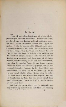 Das Recht des Besitzes bei den Römern : Festgabe an Johann Caspar Bluntschli zum Doktorjubiläum