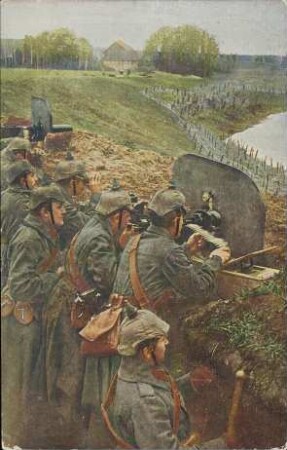 Maschinengewehre in Feuerstellung [R]