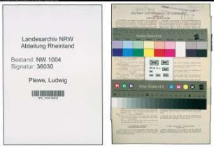 Entnazifizierung Ludwig Plewe , geb. 06.06.1891 (Schlosser)
