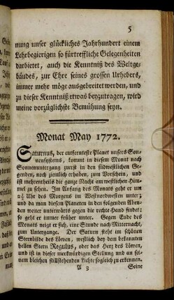 Monat May 1772.
