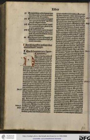 Nunc de sapientia nobis est disserendum, non de illa dei que proculdubio deus est.