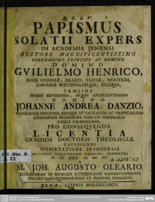 Papismus Solatii Expers