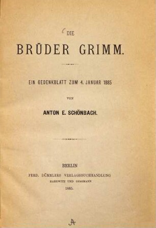 Die Brüder Grimm
