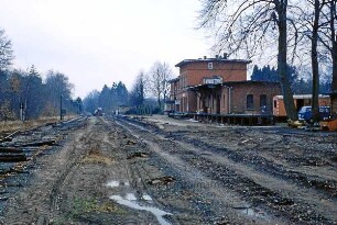 Trittau: Demontage der Schienen von Trittau bis Möhnsen: Blickrichtung Süden