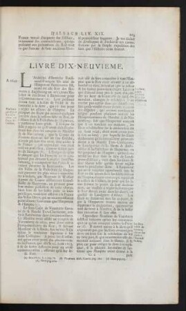Livre Dix-Neuvieme