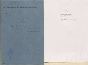 Patent des Nikolaus Backe und Wilhelm Kurtz auf einen Militärtornister