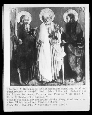Die heiligen Andreas, Petrus und Paulus