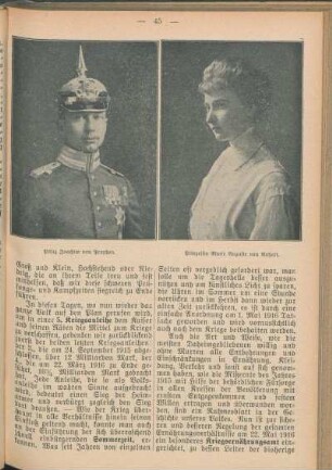 Prinz Joachim von Preußen. Prinzessin Marie Auguste von Anhalt.