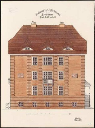 Wohnhaus für einen Architekten: Ostansicht
