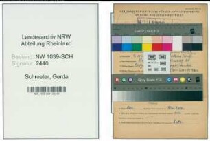 Entnazifizierung Gerda Schroeter , geb. 09.03.1889 ()