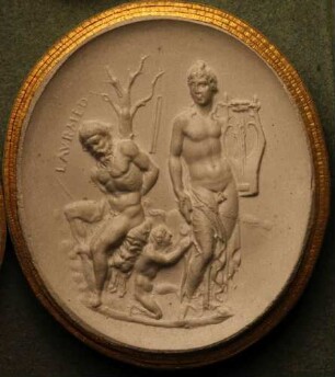 Apollo, Marsyas und Olympus (Daktyliothek, Erstes Mythologisches Tausend)