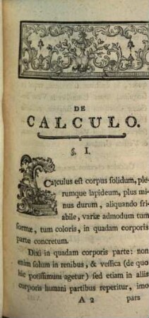 Diss. inaug. med. de calculo