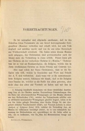 Messianische Weissagungen in geschichtlicher Folge