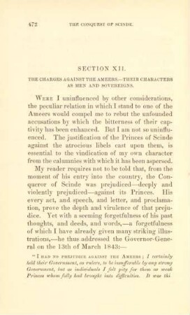 Section XII. The charges against the Ameers. - ...