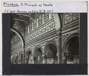 Florenz: S. Miniato, Innenraum, Arkaden zum Seitenschiff