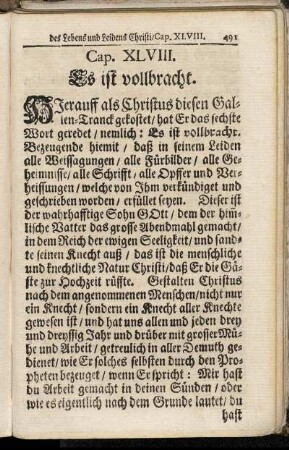 Cap. XLVIII. Es ist vollbracht.