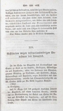 167. Restitution. Jura minorum der milden Stiftungen. Beweis durch Sachverständige. Feldcharte.