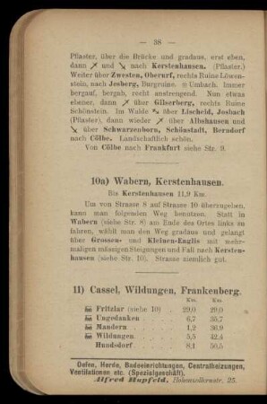 11) Cassel, Wildungen, Frankenberg