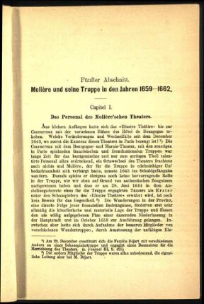 Capitel I. Das Personal des Molière'schen Theaters.