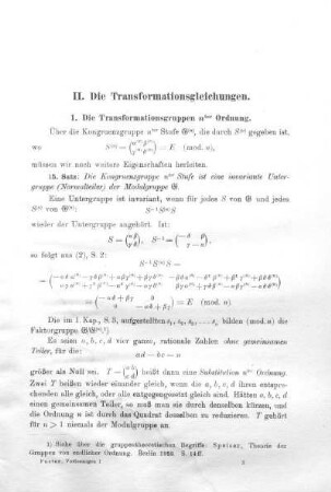 1. Die Transformationsgruppen nter Ordnung