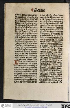 De obedientia, sermo vii