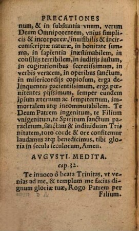 Precationes : Ex Veteribvs Orthodoxis Doctoribus. Ex Ecclesiae Hymnis & Canticis. Ex Psalmis deniq[ue] Dauidis collectae, & in certos locos digestae