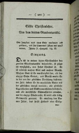 Eilfte Christenlehre. Von dem dritten Glaubensartikel.