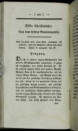 Eilfte Christenlehre. Von dem dritten Glaubensartikel.