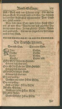 Die Teutsche Litaney.