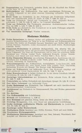Modernes Mobilar (Nr. 108-148)