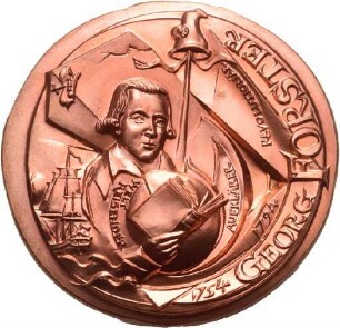 Medaille von Victor Huster auf Georg Forster