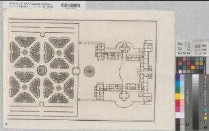 Ludwigsburg (Ludwigsburg) Baupläne des Schlosses 1727 o.M. 36 x 52 Druck: Jer. Wolff