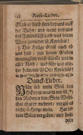 Danck-Lieder.