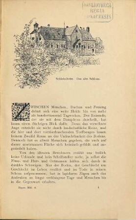 Schleissheim : eine geschichtliche Federzeichnung aus der bayerischen Hochebene