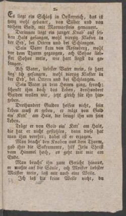 Es liegt ein Schloß in Oesterreich, das ist ganz wohl gebauet