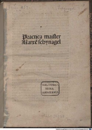 Practica : Gewidmet König Maximilian I.