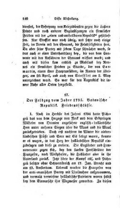 17. Der Feldzug vom Jahre 1795. Batavische Republik. Friedensschlüsse