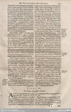CAPUT VI. De Virtute Expulsivâ Telluris.